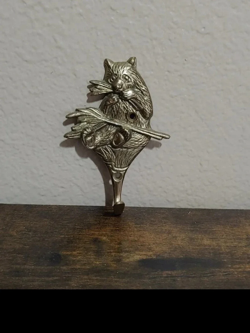 Cute Vintage Panda Brass Hook/Hanger.